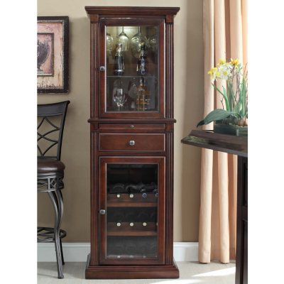 Wine curio cabinet sale