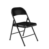 Commercialine All-Steel Folding Chair, Assorted Colors (4 Pack) 