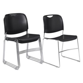 NPS 8500 Series Ultra-Compact Plastic Stack Chair, Assorted Colors 4 Pack