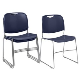 NPS 8500 Series Ultra-Compact Plastic Stack Chair, Assorted Colors 4 Pack