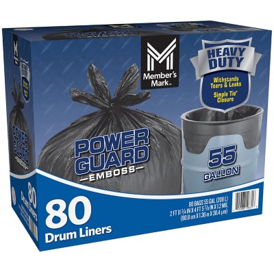 Member's Mark Simple Tie Heavy Duty Black Trash Bags (55 gal., 80 ct.) -  Sam's Club