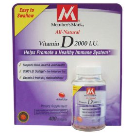 Members Mark Natural Vitamin D3 2000 Iu 400ct Sams Club