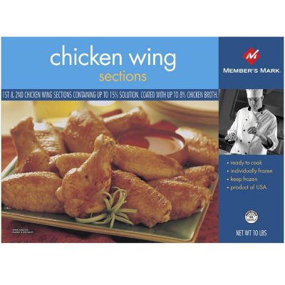 Member's Mark Ready to Cook Chicken Wings, Frozen (10 lbs