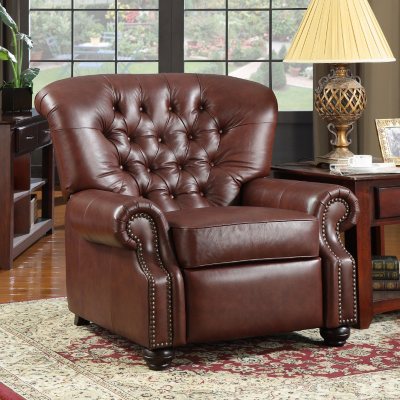 Monticello Pushback Recliner Leather Sam s Club