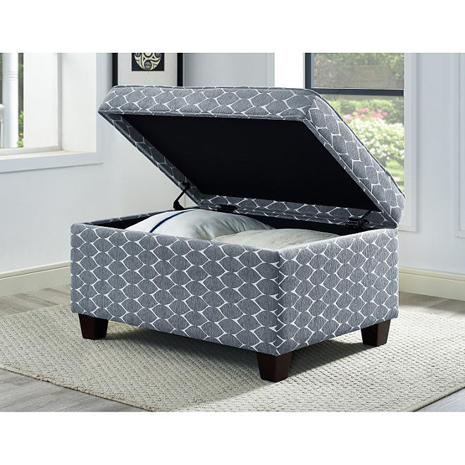 Aniston Storage Ottoman (Assorted Colors)