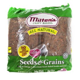 Milton's Craft Bakers Seeds & Grains Bread 24 oz., 2 pk.