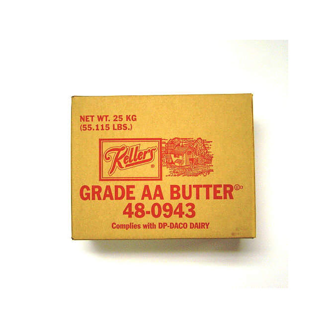 Keller's Unsalted Bulk Butter 1/55.115 lb.