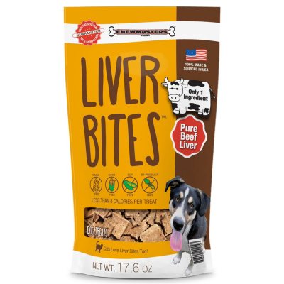 NutriBites Freeze Dried Beef Liver Dog and Cat Treat 17.6oz, 2-Pack