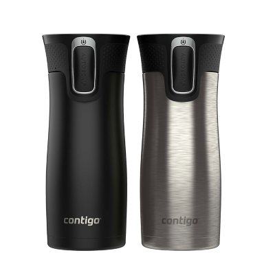 Contigo AUTOSEAL West Loop Vacuum-Insulated 16 oz. Stainless Steel Travel Mug with Lid, 2 Pack