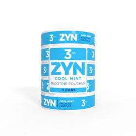 Zyn Cool Mint 3 mg 5-can Roll 18 per case