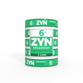 Zyn Spearmint 6 mg 5-Can Roll 18 per case