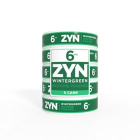 ZYN Wintergreen 6 mg 15 ct., 5 pk.