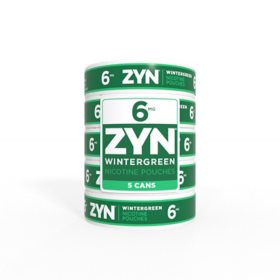 ZYN Oral Tobacco, Wintergreen, 6 mg, 15 ct., 5 pk.