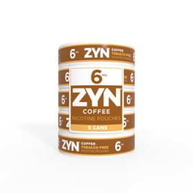 Zyn Coffee 6mg 5-can Roll (18 Per Case)