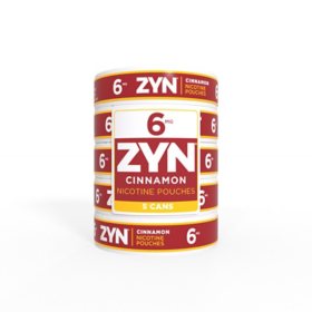 ZYN Oral Tobacco, Cinnamon, 6 mg 15 ct., 5 pk.