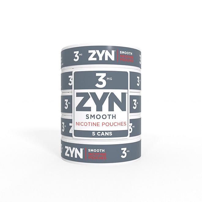 ZYN Smooth 3 mg 15 ct., 5 pk.