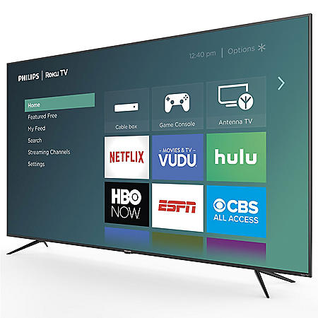 Philips 5PFL4864/F7 75″ Class Roku Smart 4k UHD LED HDTV with HDR