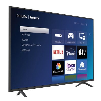 Save  on Philips 55″ Class 4K UHD Roku Smart LED TV @ Samsclub