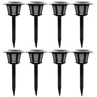 Deck Impressions Old World Solar Gray Integrated LED Path Light - 8 Pack