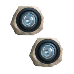 Deck Impressions Sandstone Solar Rock Light - 2 Pack