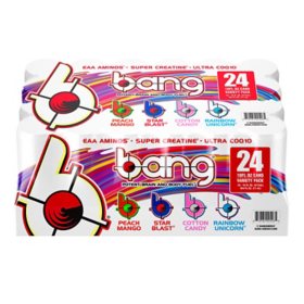 Bang Energy Drink with Super Creatine Variety Pack (16 fl. oz., 24 pk.)