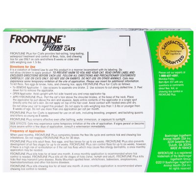 FRONTLINE Plus for Cats and Kittens Flea and Tick Treatment 8 ct. Sam s Club