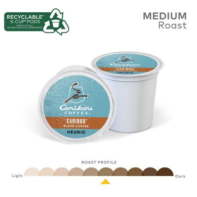 Caribou Coffee Medium Roast K-Cup Pods, Caribou Blend (100 ct.) - Sam's Club