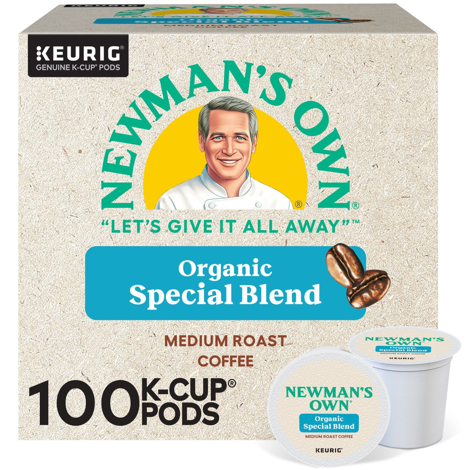 Newman’s Own Organics Special Blend Coffee (100 K-Cups)
