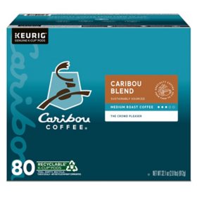 Caribou Coffee Medium Roast K-Cup Pod, Caribou Blend, 80 ct.