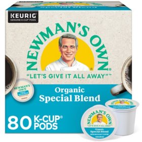 Newman's Own Organics Medium Roast K-Cup, Special Blend, 80 ct.