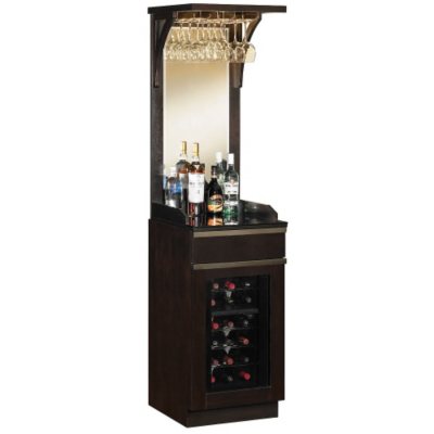 Mirrored best sale wine cabinet