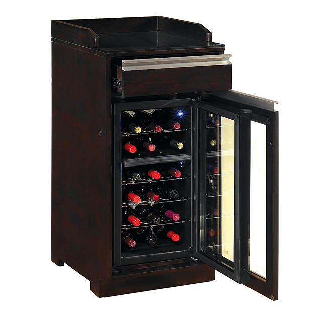 18 Bottle Espresso Wine Cabinet