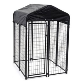 Lucky Dog 6'H x 4'W x 4'L Uptown Welded Wire Kennel w/Cover and Frame (height with cover installed)