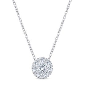 0.48 CT. T.W. Diamond Necklace in 14K White Gold