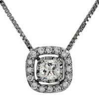0.27 ct. t.w. Multi-Stone Diamond Pendant in 14K White Gold I,I1 (IGI Appraisal Value: $585)