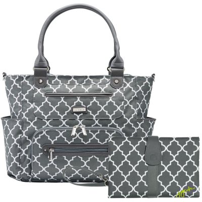 JJ Cole Caprice Diaper Bag with Bonus Matching Changing Clutch