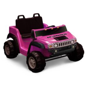 12V 2-Seater Pink Ride-on Hummer H2