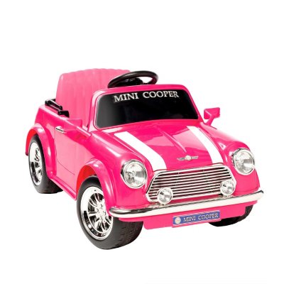 pink mini cooper ride on