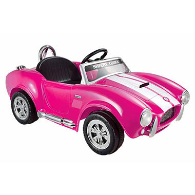 12V Shelby Cobra One Seater Ride on in Red with Realistic Racing Sound Effects