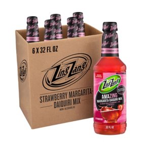 Zing Zang Strawberry Margarita-Daiquiri Mix 32 fl. oz. bottle, 6 pk.