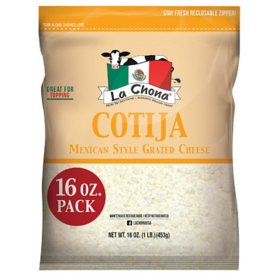 La Chona Mexican Style Grated Cotija Cheese, 16 oz.