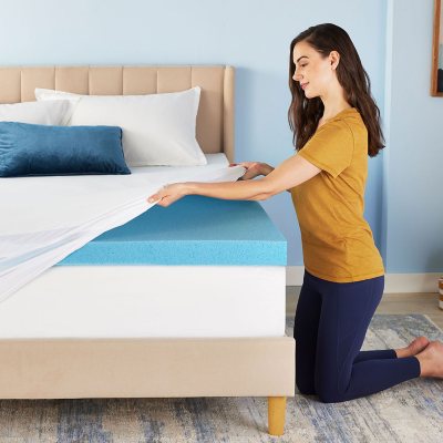 Serta 4 Fiberfill & Gel Memory Foam Pillow Top Mattress Topper (Assorted  Sizes) - Sam's Club