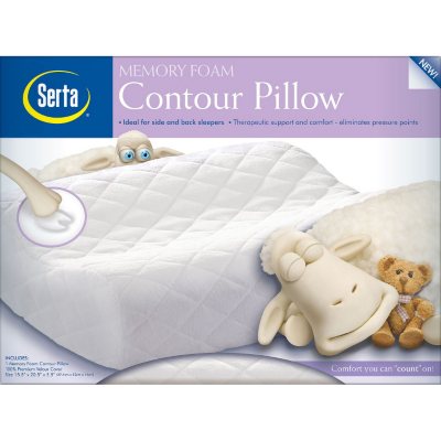 Serta contour on sale memory foam pillow