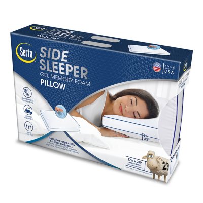 Serta Gel Memory Foam Side Sleeper Pillow Sam S Club
