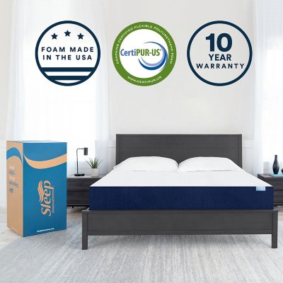 Sleep Innovations 10 Gel Memory Foam Queen Mattress Sam S Club