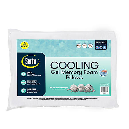 Serta Gel Memory Foam Cluster Pillows (2-pack)
