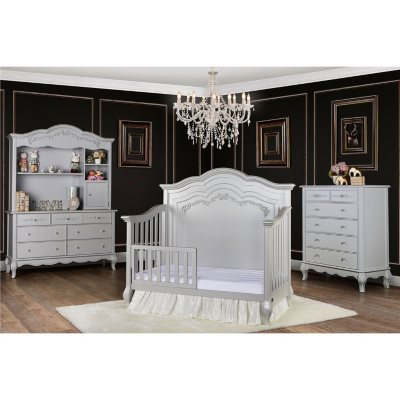 evolur aurora crib blush pink