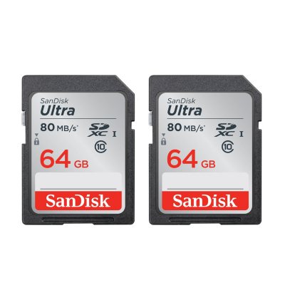 SanDisk Ultra 64GB SDHC UHS-I Class 10 Memory Card (2 pack) - Sam's Club