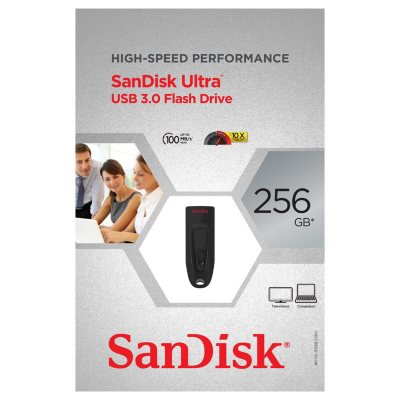 SanDisk Ultra 256GB USB  Flash Drive (Black) - Sam's Club