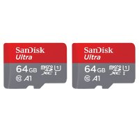 SanDisk 64GB Ultra microSDXC UHS-1 Memory Card 2-Pack with Adapter - 120MB/s, C10, U1, Full HD, A1, Micro SD Card